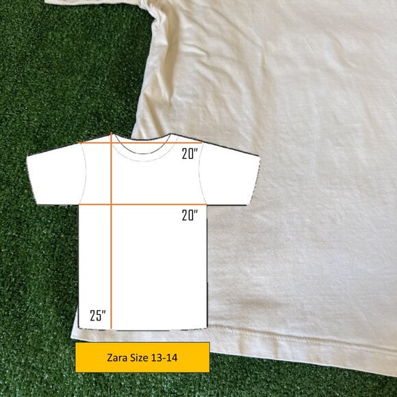 Zara Boxy Fit Solid Beige Big Pocket Short Sleeve Crewneck T-Shirt Size 13-14 - Picture 2 of 13